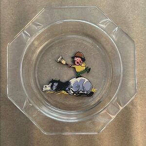 Vintage Thelwell glass ashtray